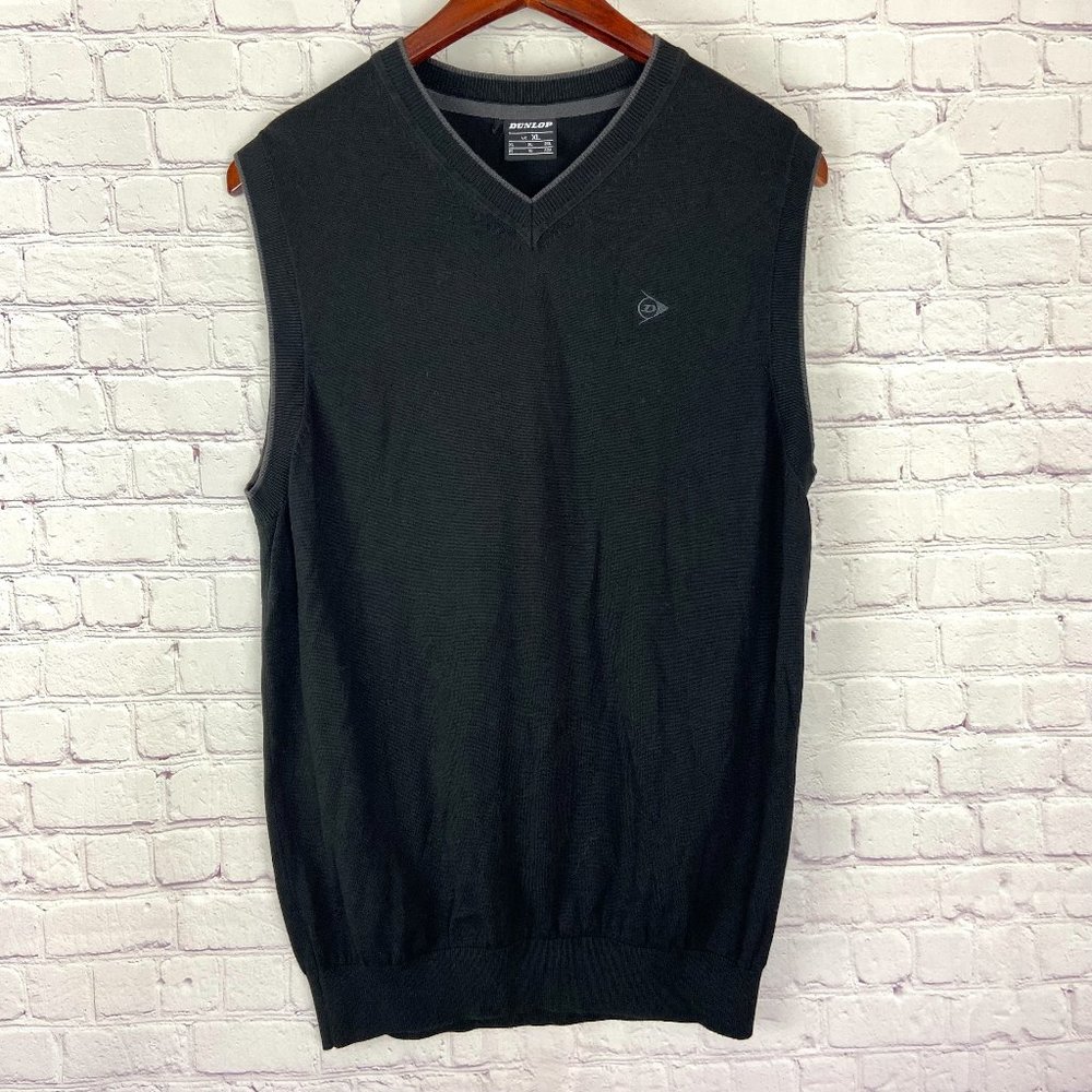 Dunlop Men's Black V-neck Golf Vest. Size Medium
